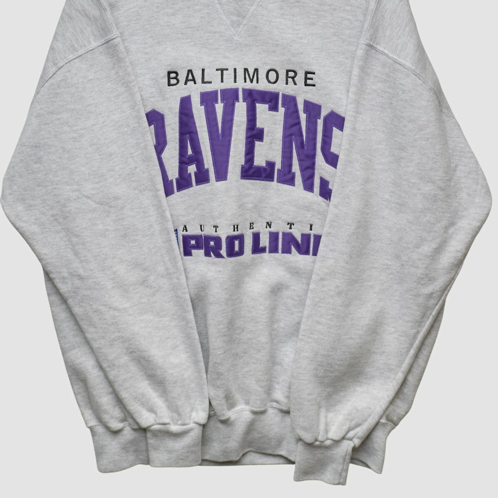 Baltimore Ravens Russell 90s Sweatshirt Heather Gray Vintage - Fanatics