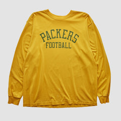 Green Bay Packers Reebok 2000s Long Sleeve T-shirt Yellow Vintage - Fanatics