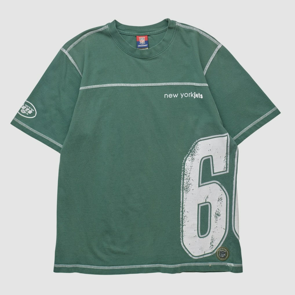 New York Jets Reebok 2000s T-shirt Green Vintage - Fanatics