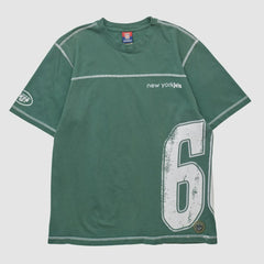 New York Jets Reebok 2000s T-shirt Green Vintage - Fanatics