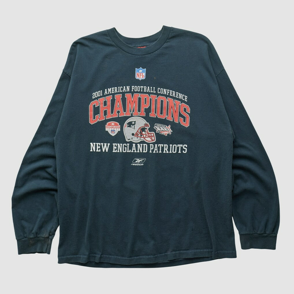 New England Patriots 2001 Long Sleeve T-shirt Black Vintage - Fanatics