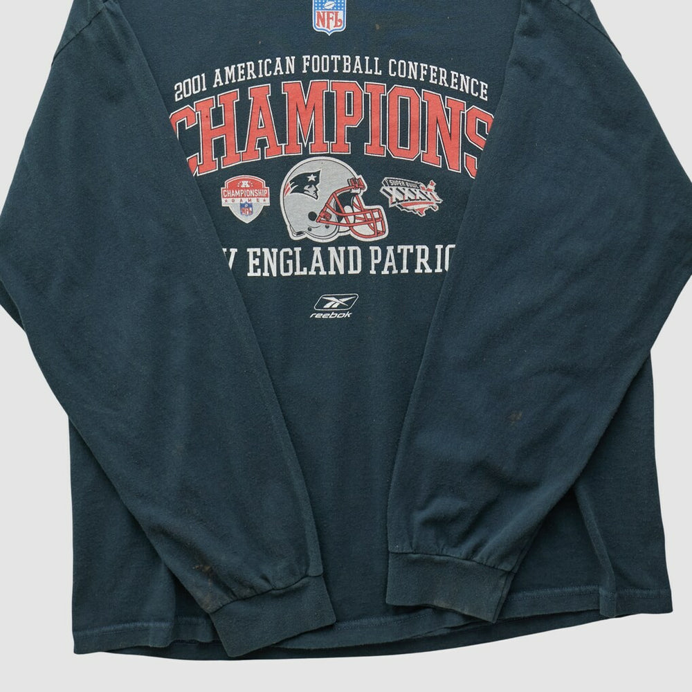 New England Patriots 2001 Long Sleeve T-shirt Black Vintage - Fanatics