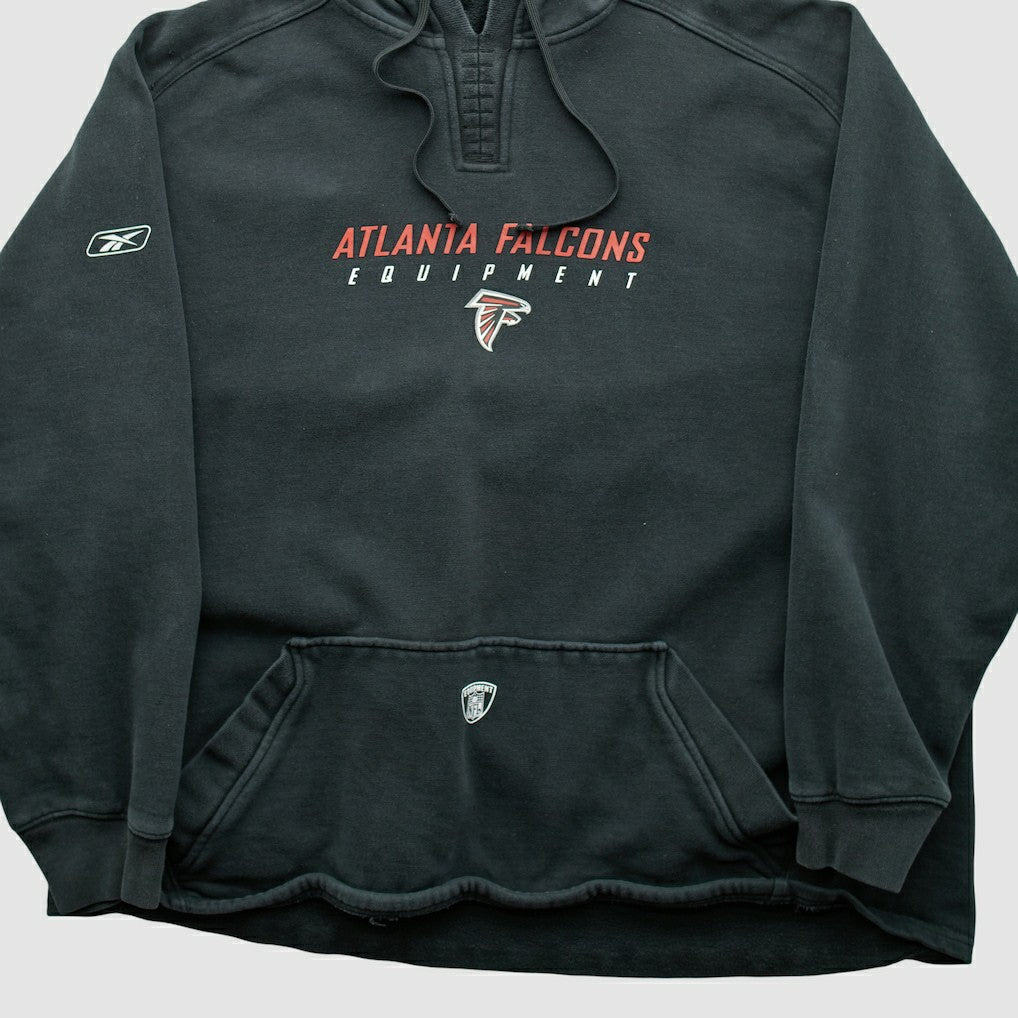 Atlanta Falcons Reebok 2000s Hooded Pullover Sweatshirt Black Vintage - Fanatics