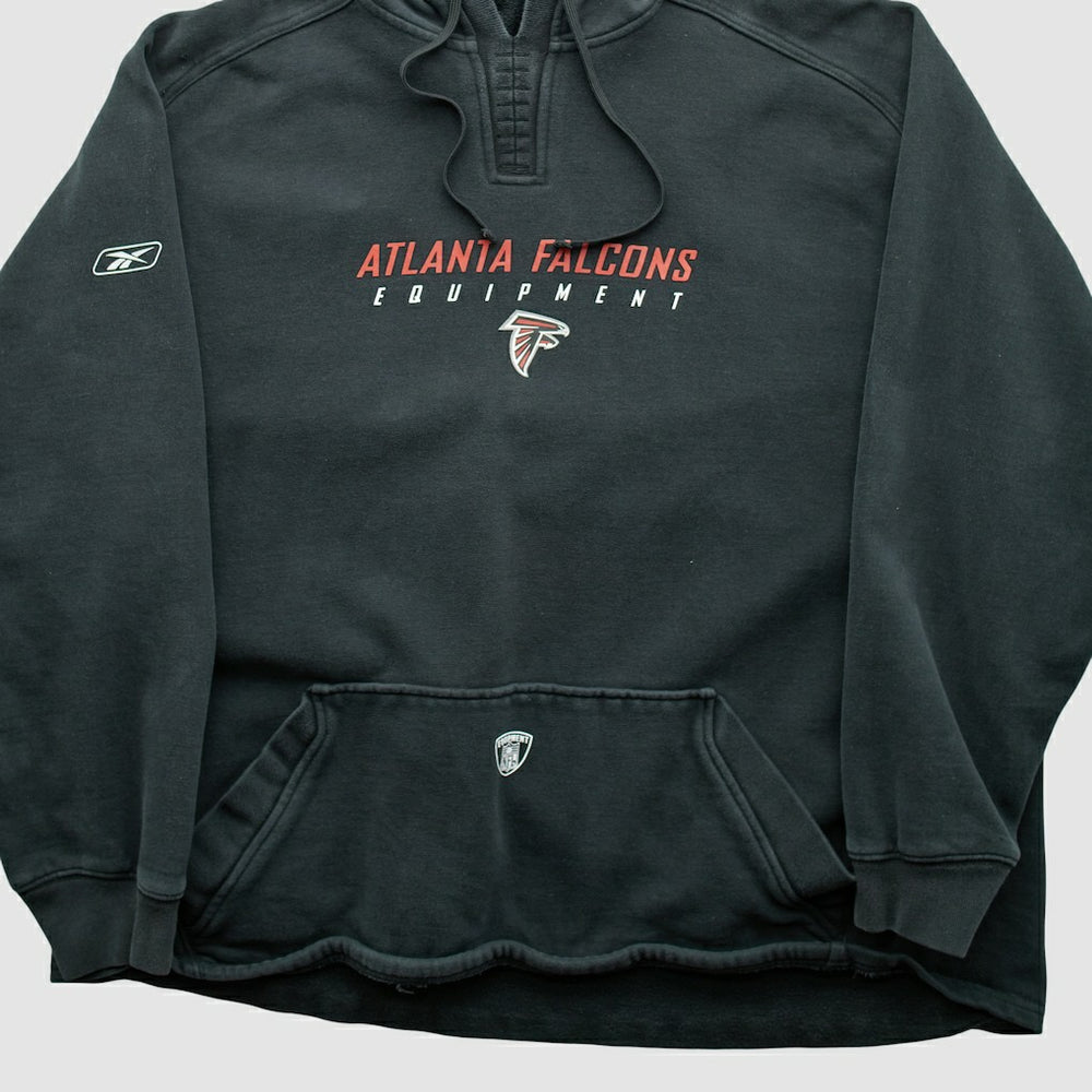 Atlanta Falcons Reebok 2000s Hooded Pullover Sweatshirt Black Vintage - Fanatics