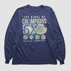 Dallas Cowboys Cowboys Team Apparel 2000s Long Sleeve T-shirt Navy Vintage - Fanatics