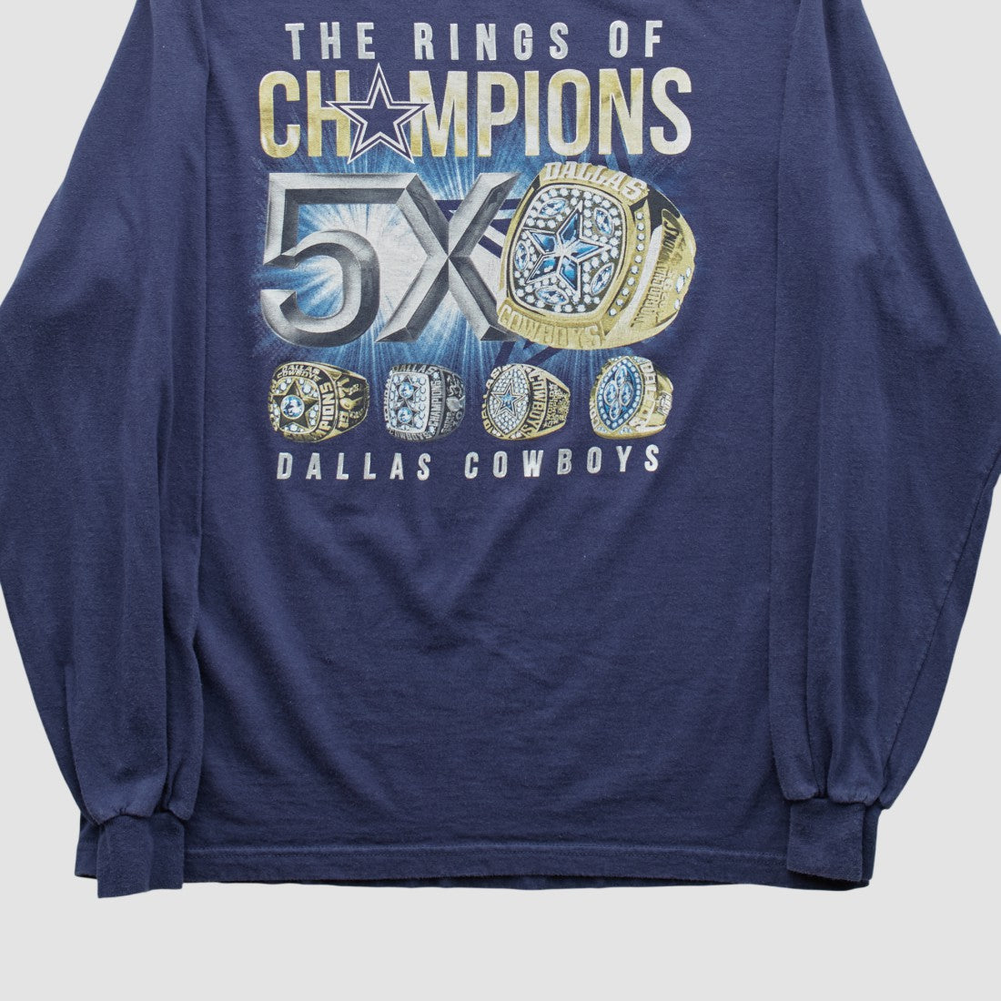 Dallas Cowboys Cowboys Team Apparel 2000s Long Sleeve T-shirt Navy Vintage - Fanatics