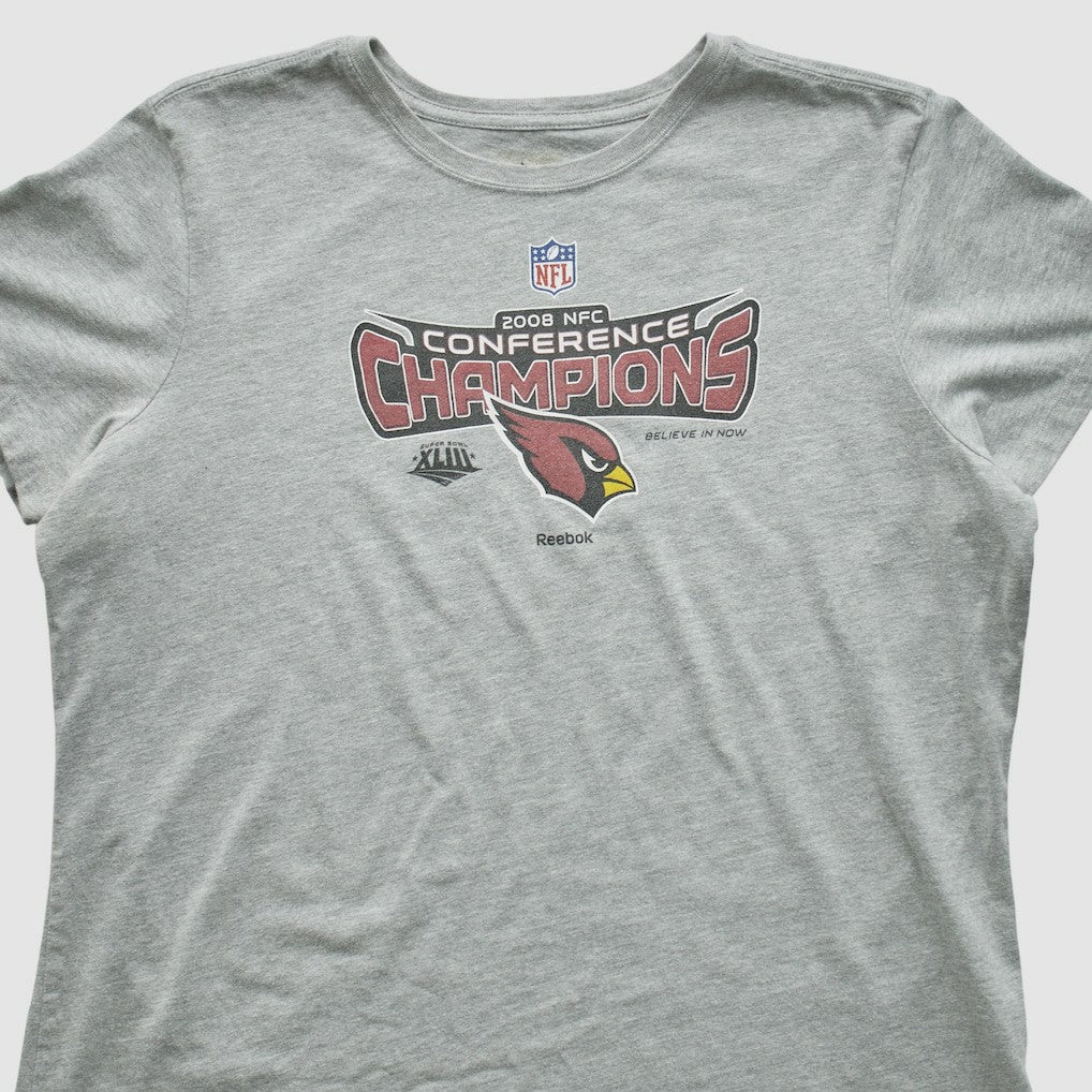 Arizona Cardinals Reebok 2008 T-shirt Heather Gray Vintage - Fanatics