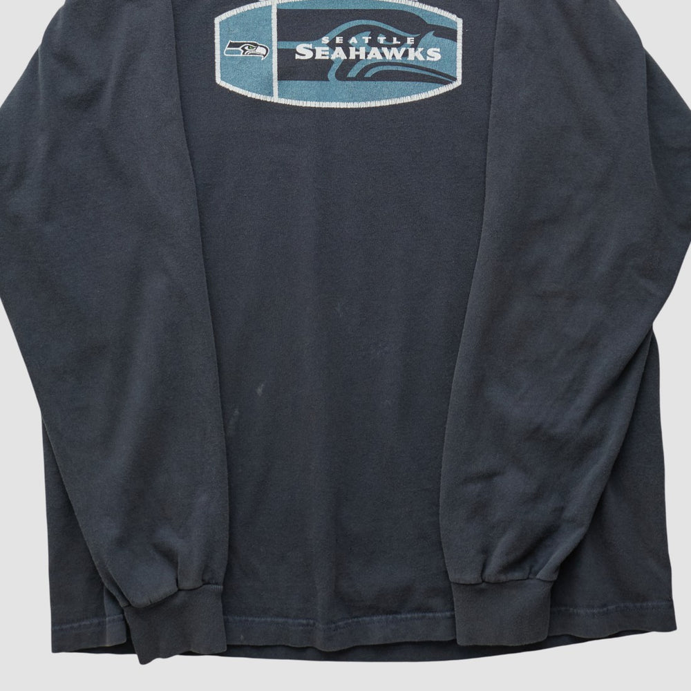 Seattle Seahawks Reebok 2000s Long Sleeve T-shirt Black Vintage - Fanatics