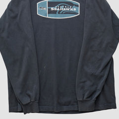 Seattle Seahawks Reebok 2000s Long Sleeve T-shirt Black Vintage - Fanatics