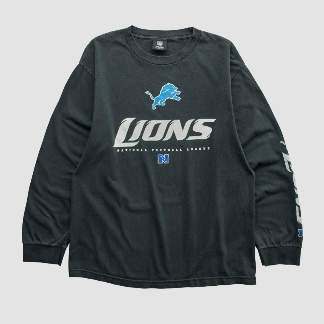Detroit Lions NFL 2010s Long Sleeve T-shirt Black Vintage - Fanatics