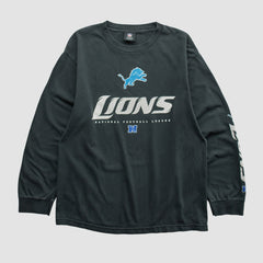 Detroit Lions NFL 2010s Long Sleeve T-shirt Black Vintage - Fanatics
