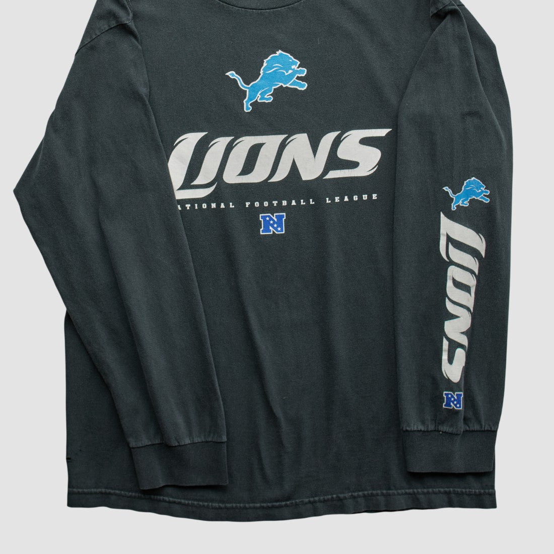 Detroit Lions NFL 2010s Long Sleeve T-shirt Black Vintage - Fanatics