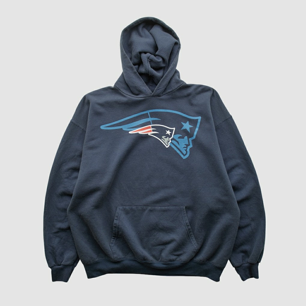New England Patriots NFL 2010s Hooded Pullover Sweatshirt Navy Vintage - Fanatics