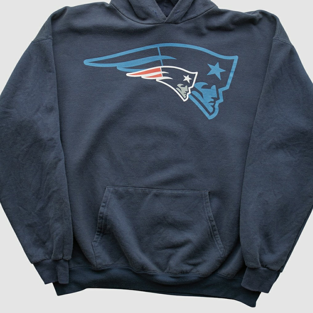 New England Patriots NFL 2010s Hooded Pullover Sweatshirt Navy Vintage - Fanatics