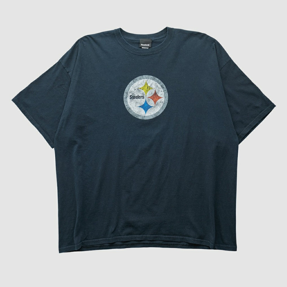 Pittsburgh Steelers Reebok 2000s T-shirt Black Vintage - Fanatics