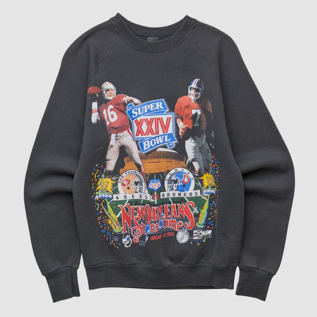Super Bowl XXIV 1990 Pullover Sweatshirt Black Vintage - Fanatics