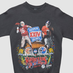 Super Bowl XXIV 1990 Pullover Sweatshirt Black Vintage - Fanatics