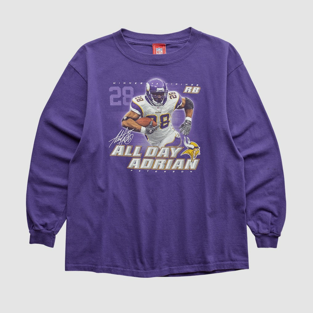 Adrian Peterson NFL 2000s Long Sleeve T-shirt Purple Vintage - Fanatics