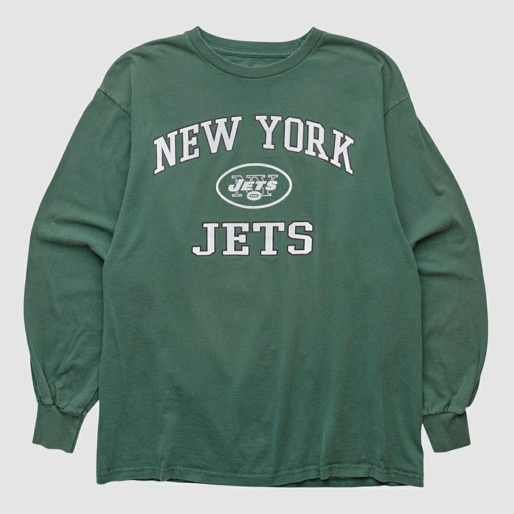 New York Jets NFL 2000s Long Sleeve T-shirt Green Vintage - Fanatics