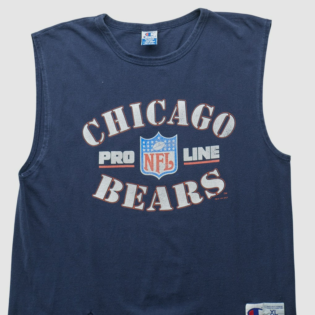 Chicago Bears Champion 90s Tank Navy Vintage - Fanatics