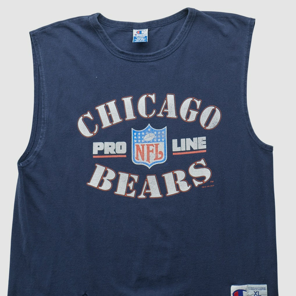 Chicago Bears Champion 90s Tank Navy Vintage - Fanatics