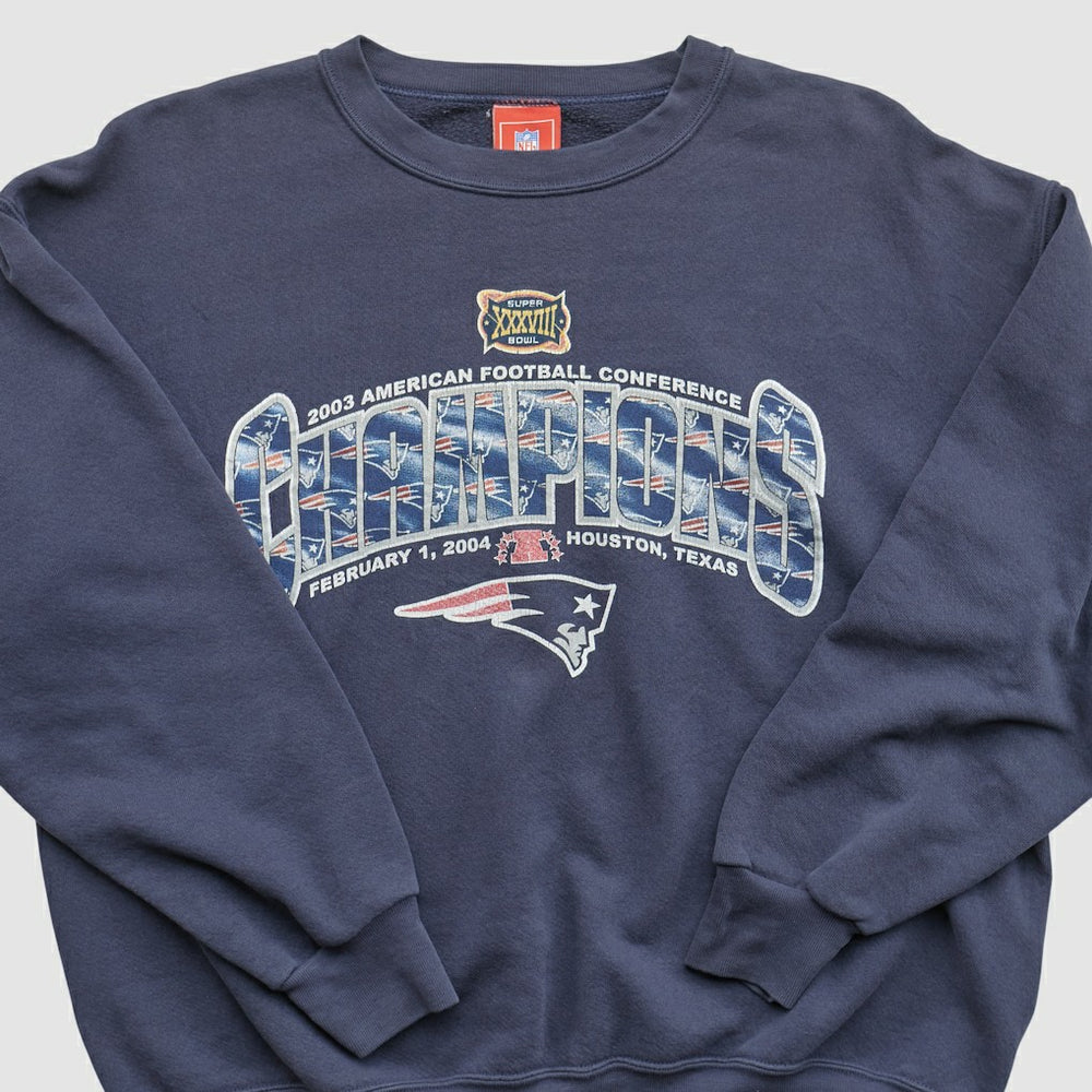 New England Patriots NFL 2003 Pullover Sweatshirt Navy Vintage - Fanatics