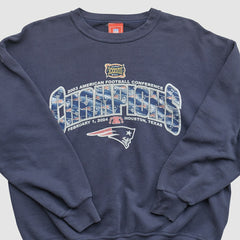 New England Patriots NFL 2003 Pullover Sweatshirt Navy Vintage - Fanatics