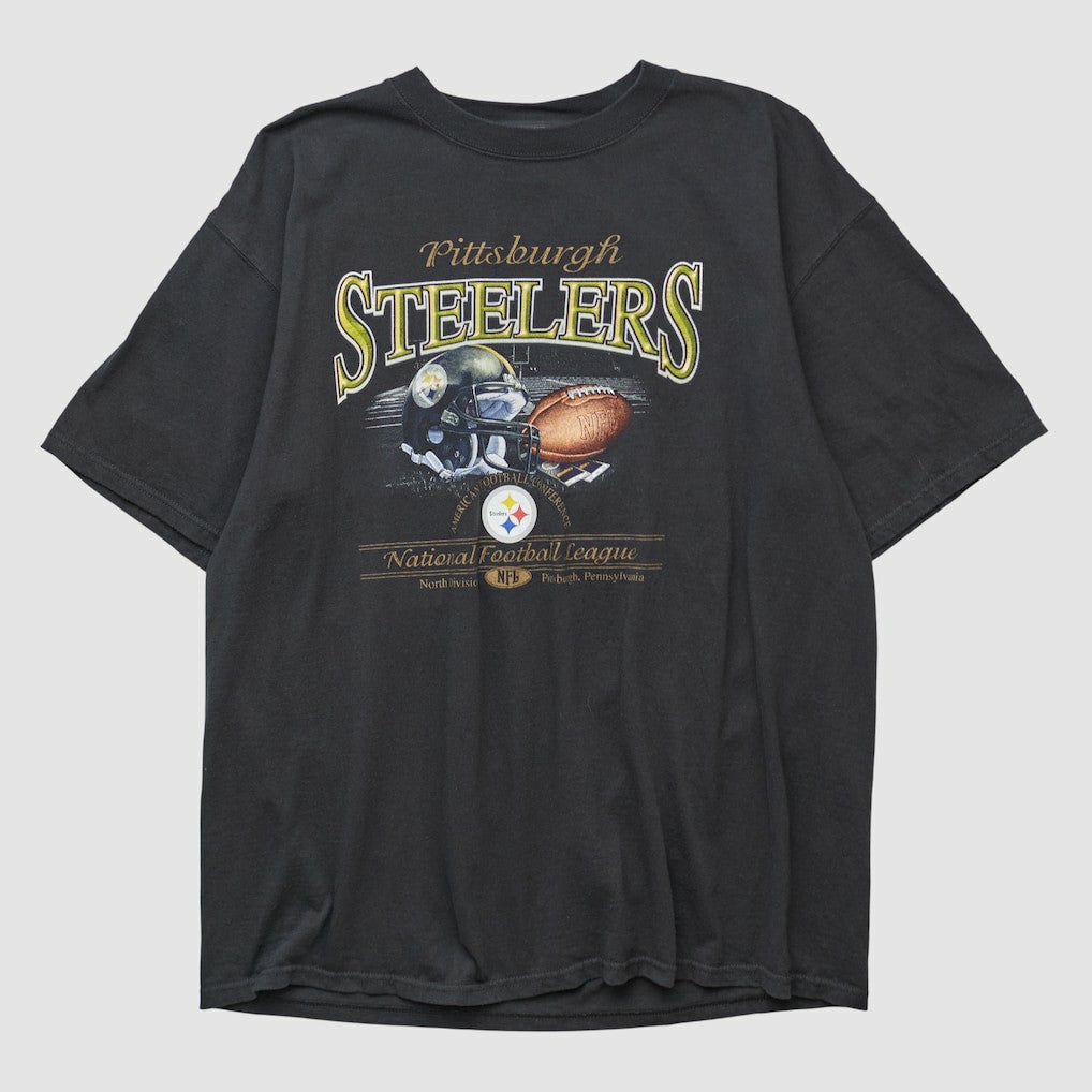 Pittsburgh Steelers NFL 2000s T-shirt Black Vintage - Fanatics