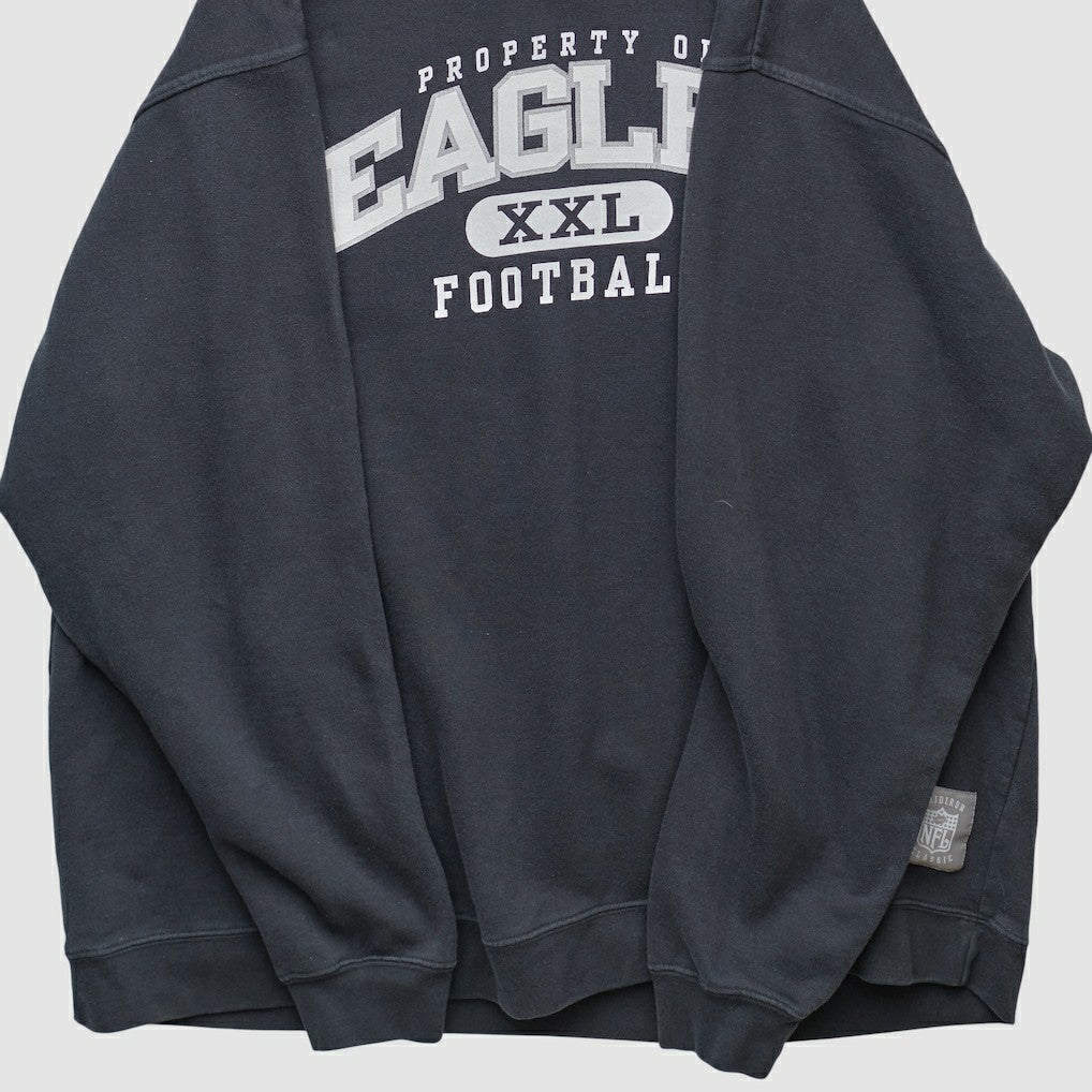 Philadelphia Eagles Reebok 2000s Pullover Sweatshirt Black Vintage - Fanatics