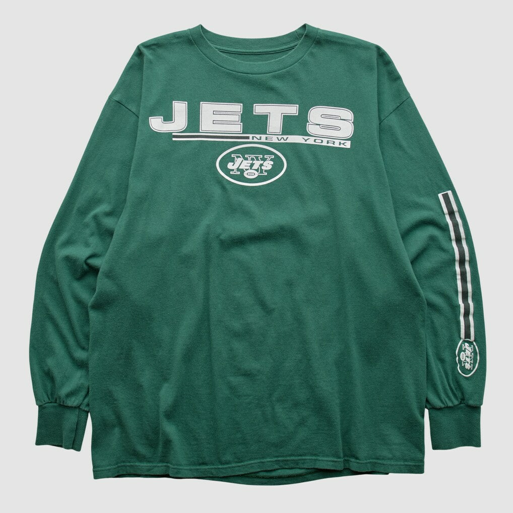 New York Jets Majestic 2010s Long Sleeve T-shirt Green Vintage - Fanatics