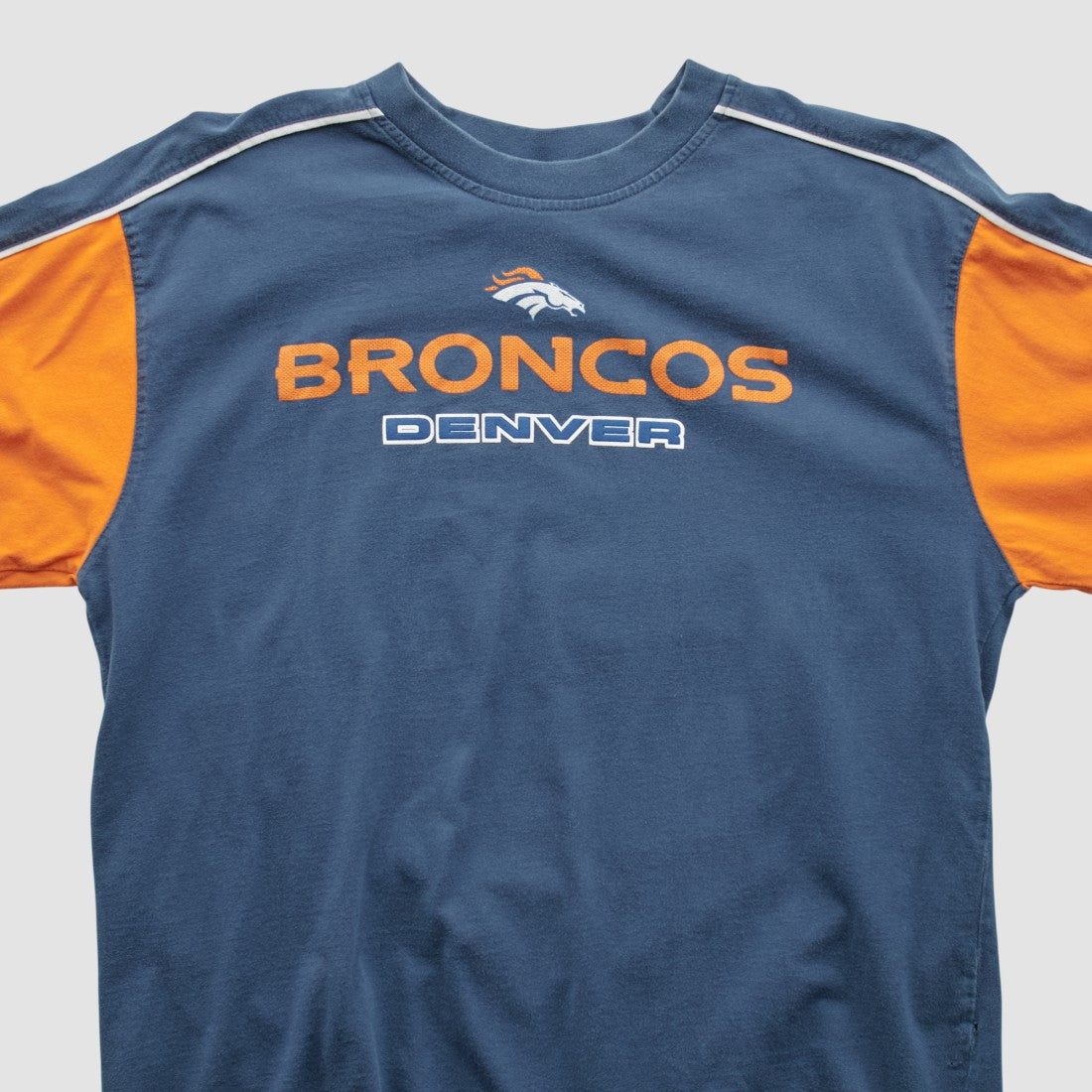 Denver Broncos NFL 2000s Long Sleeve T-shirt Navy Vintage - Fanatics