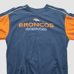 Denver Broncos NFL 2000s Long Sleeve T-shirt Navy Vintage - Fanatics