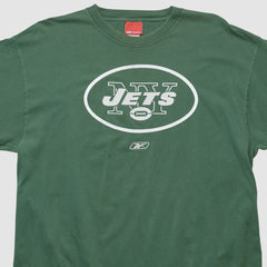 New York Jets Reebok 2000s Long Sleeve T-shirt Green Vintage - Fanatics