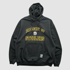 Pittsburgh Steelers Reebok 2000s Hooded Pullover Sweatshirt Black Vintage - Fanatics