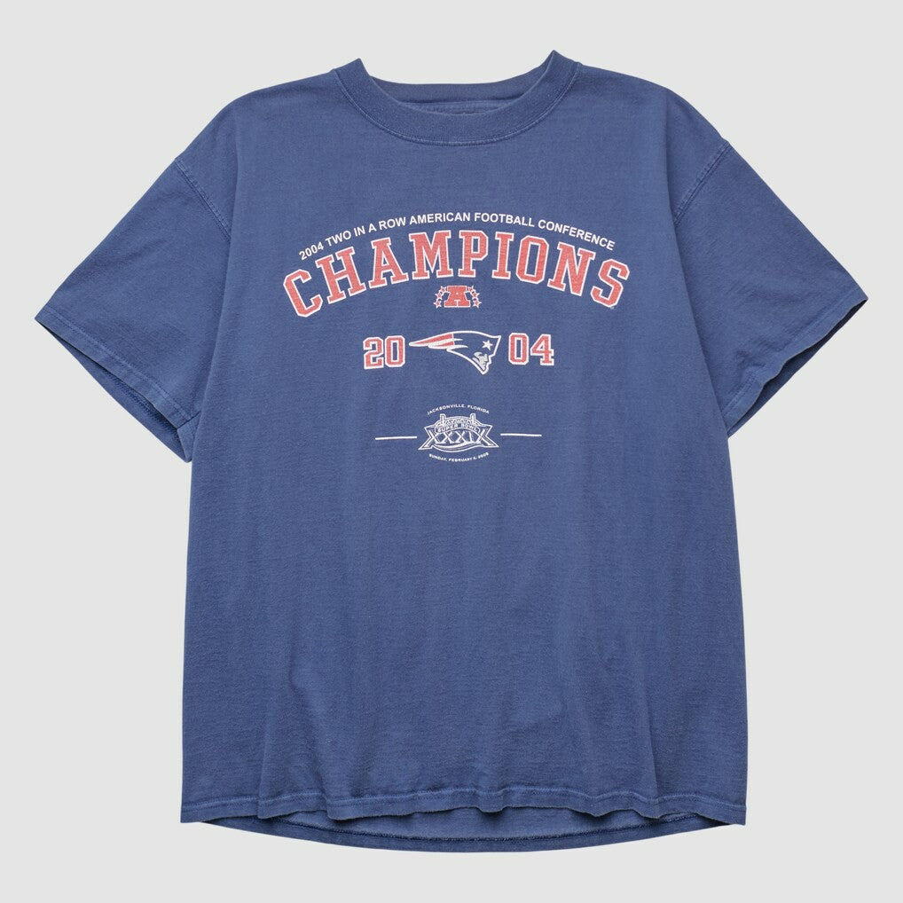 New England Patriots 2004 T-shirt Navy Vintage - Fanatics
