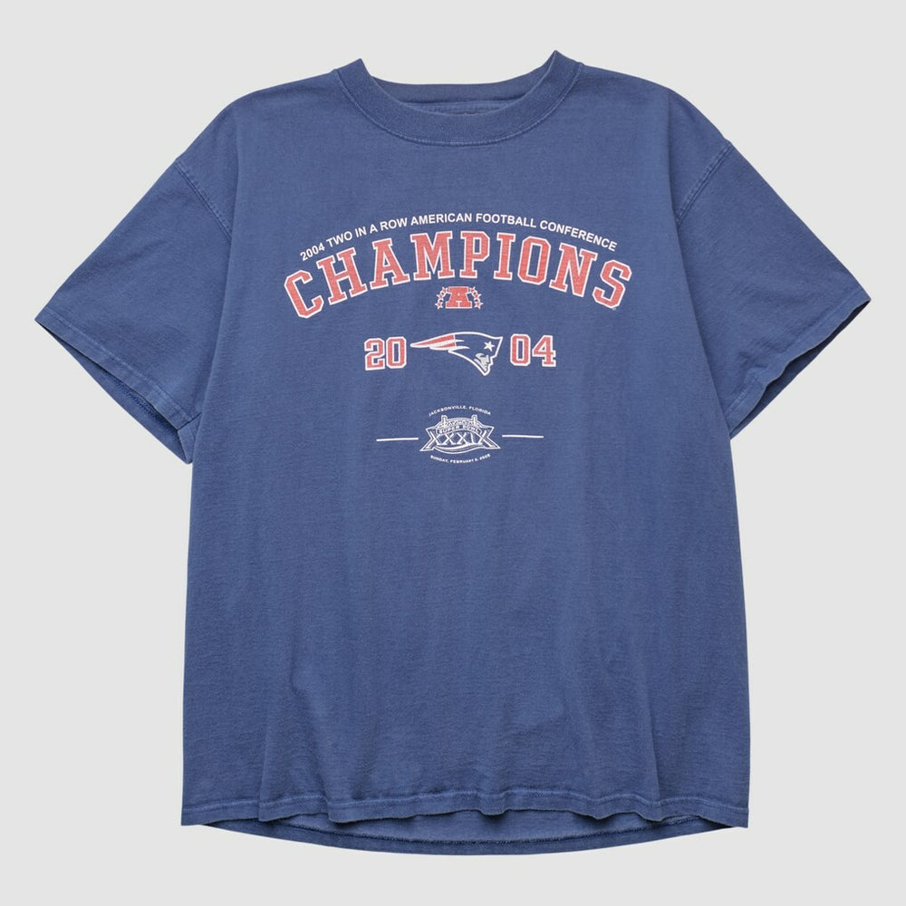 New England Patriots 2004 T-shirt Navy Vintage - Fanatics