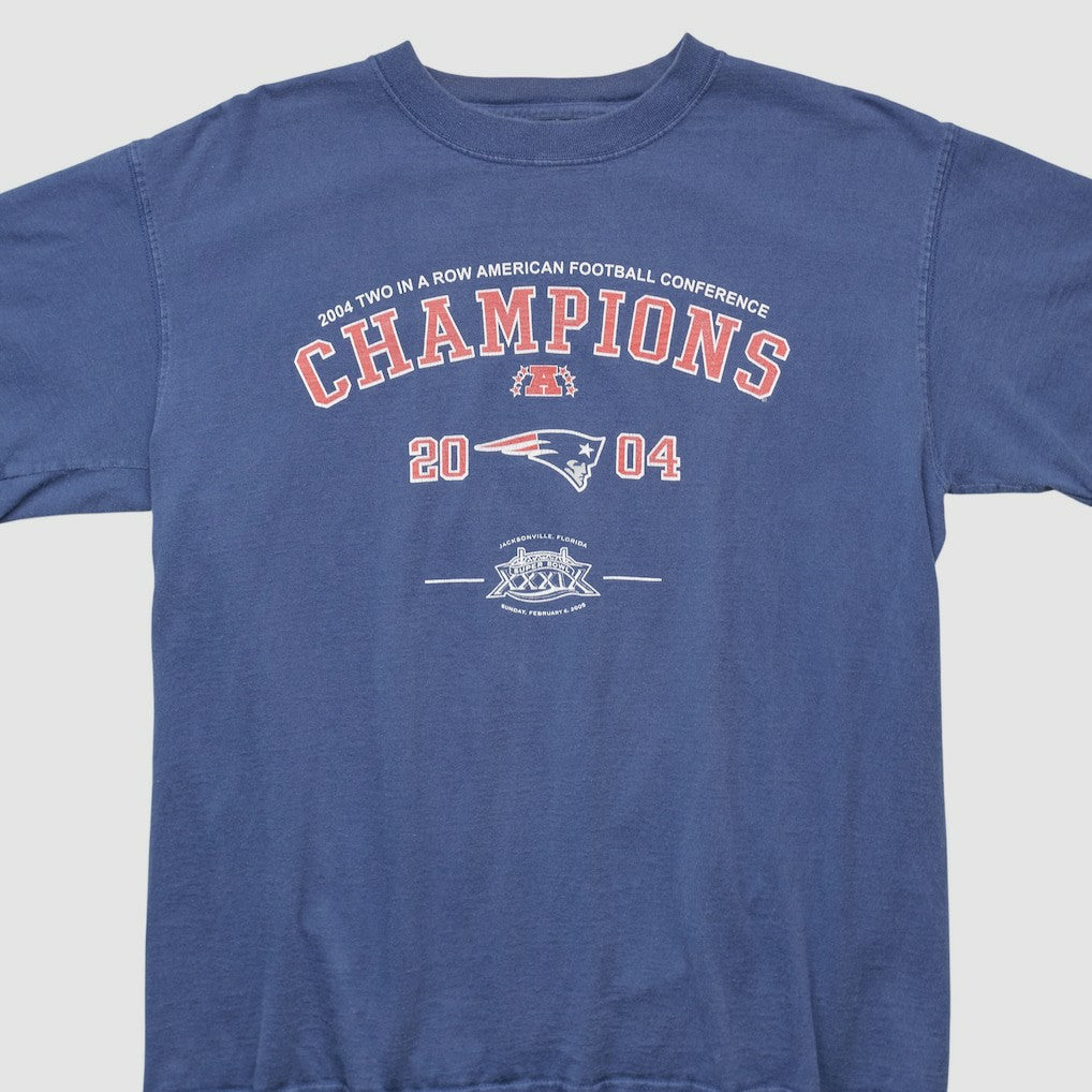 New England Patriots 2004 T-shirt Navy Vintage - Fanatics