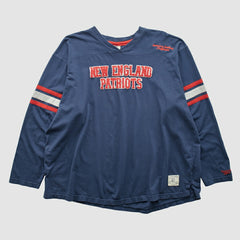 New England Patriots NFL 2000s Long Sleeve T-shirt Navy Vintage - Fanatics