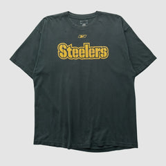 Pittsburgh Steelers Reebok 2000s T-shirt Black Vintage - Fanatics