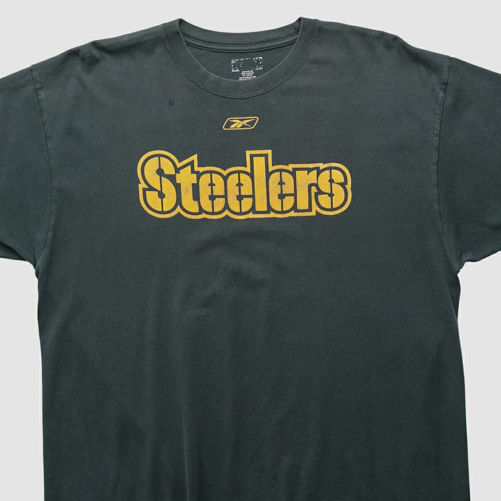 Pittsburgh Steelers Reebok 2000s T-shirt Black Vintage - Fanatics