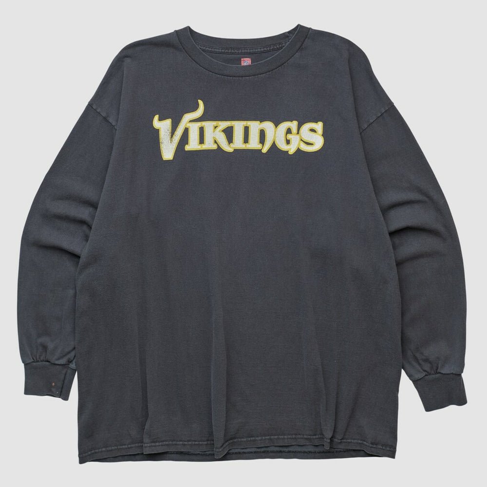 Minnesota Vikings NFL 2000s Long Sleeve T-shirt Black Vintage - Fanatics