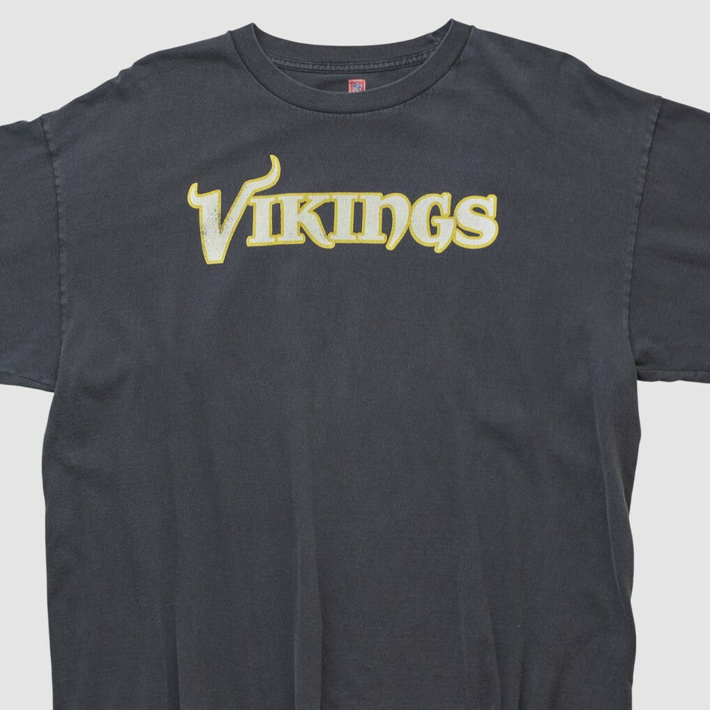 Minnesota Vikings NFL 2000s Long Sleeve T-shirt Black Vintage - Fanatics