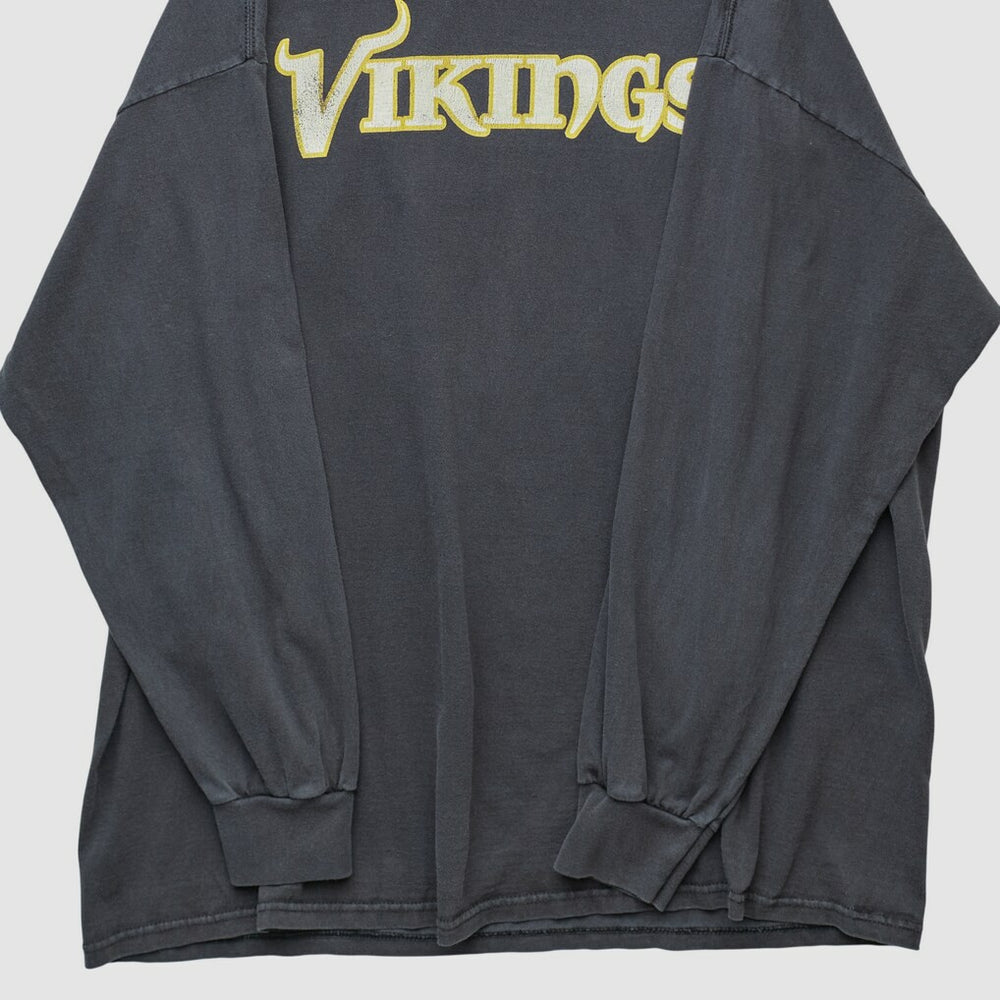 Minnesota Vikings NFL 2000s Long Sleeve T-shirt Black Vintage - Fanatics