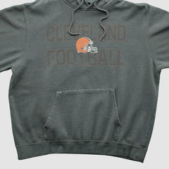 Cleveland Browns Majestic 2010s Hooded Pullover Sweatshirt Gray Vintage - Fanatics