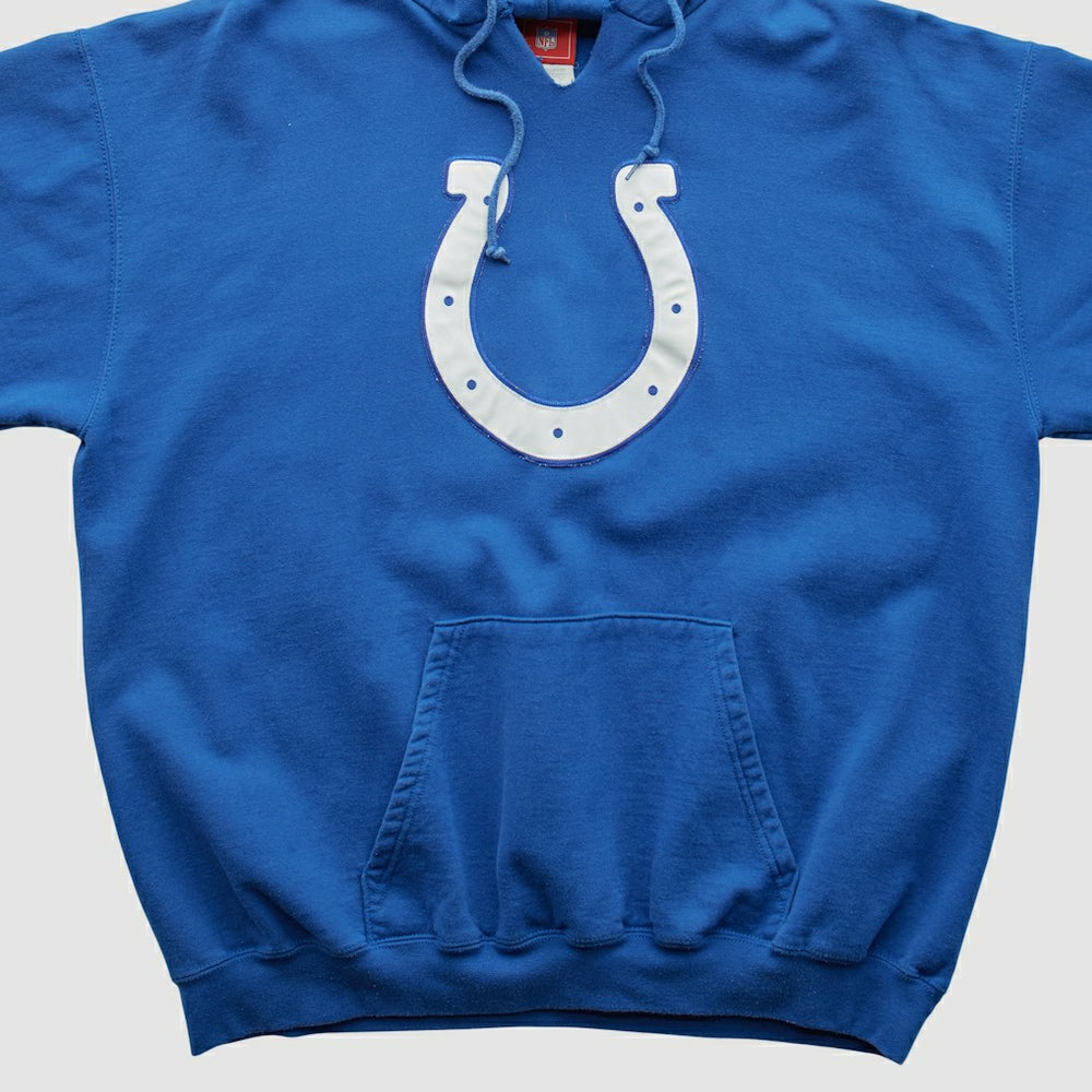 Indianapolis Colts NFL 2000s Hooded Pullover Sweatshirt Blue Vintage - Fanatics