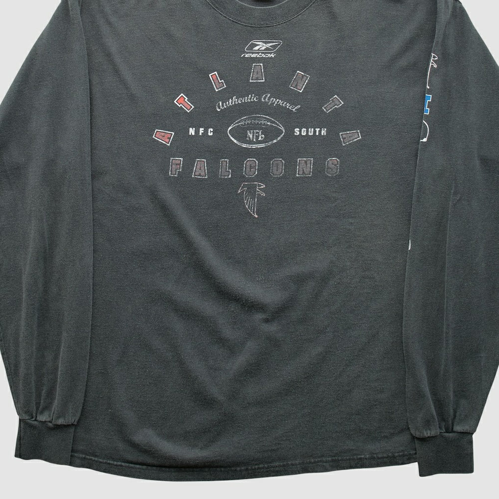 Atlanta Falcons Reebok 2000s Long Sleeve T-shirt Charcoal Vintage - Fanatics