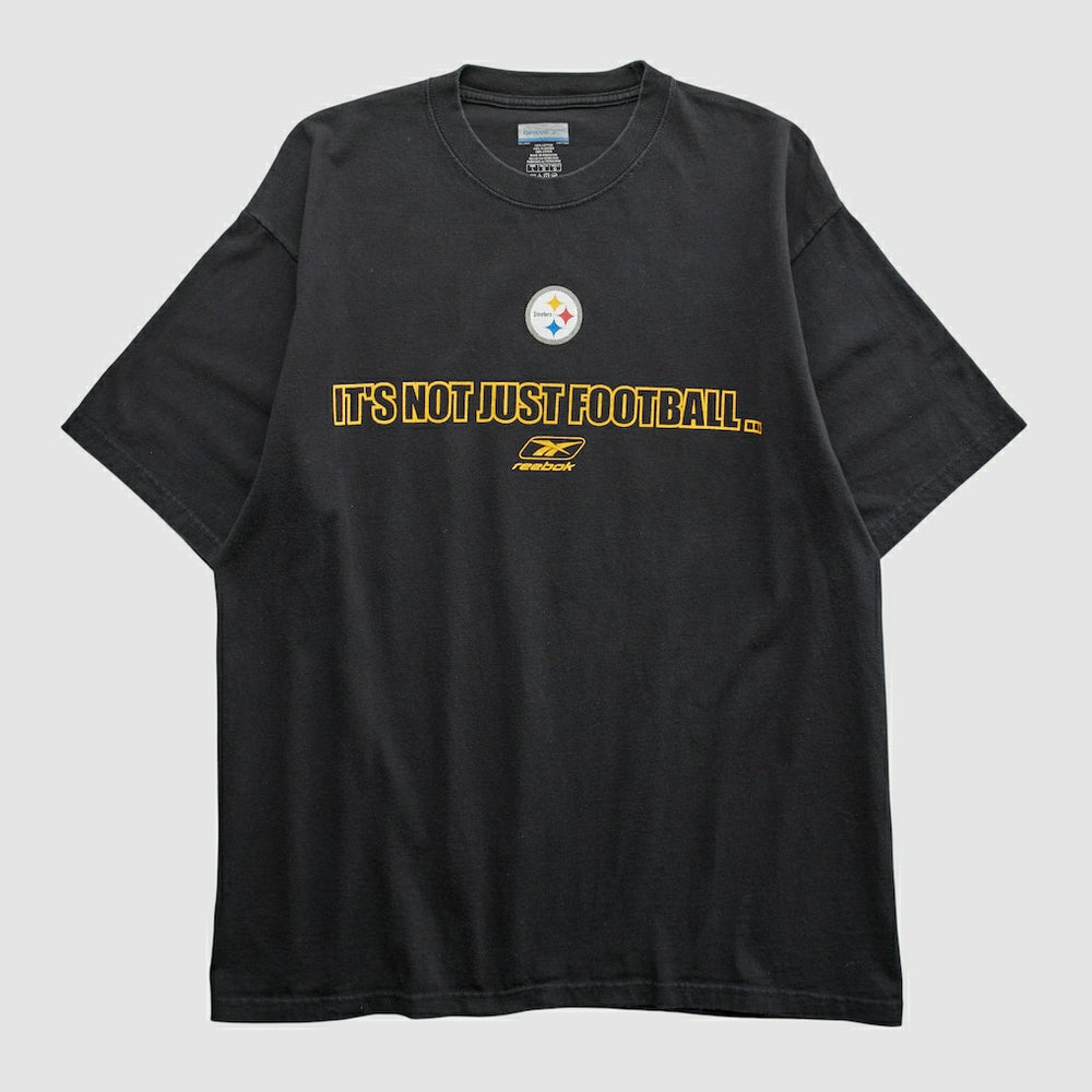 Pittsburgh Steelers Reebok 2000s T-shirt Black Vintage - Fanatics