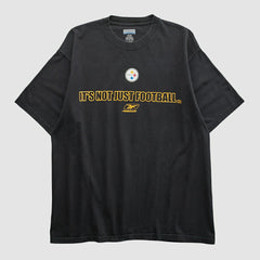 Pittsburgh Steelers Reebok 2000s T-shirt Black Vintage - Fanatics