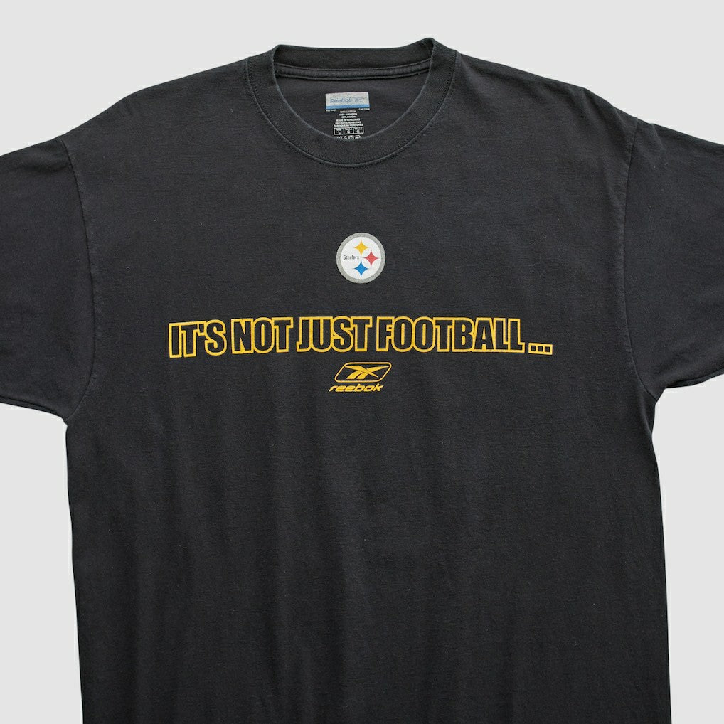 Pittsburgh Steelers Reebok 2000s T-shirt Black Vintage - Fanatics