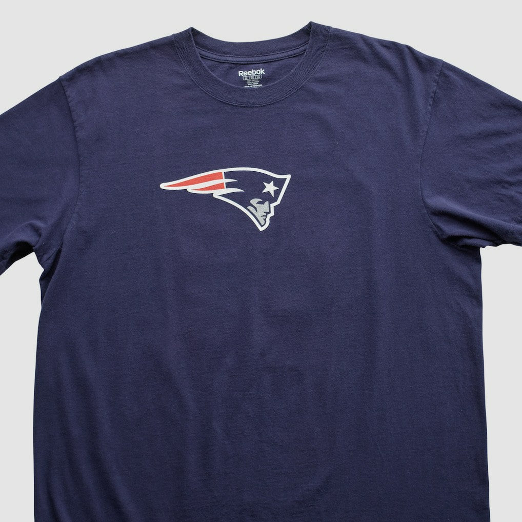 New England Patriots Reebok 2000s T-shirt Navy Vintage - Fanatics